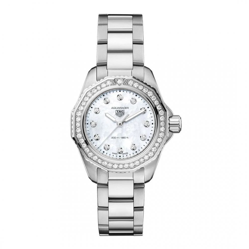 Aquaracer Professional 30mm 200m Diamond Set Quartz Watch - Unworn with Box and Papers