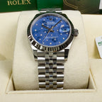 Datejust 31 Azzurro Floral Blue Diamonds - Box and Papers November 2024