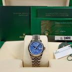Datejust 31 Azzurro Floral Blue Diamonds - Box and Papers November 2024