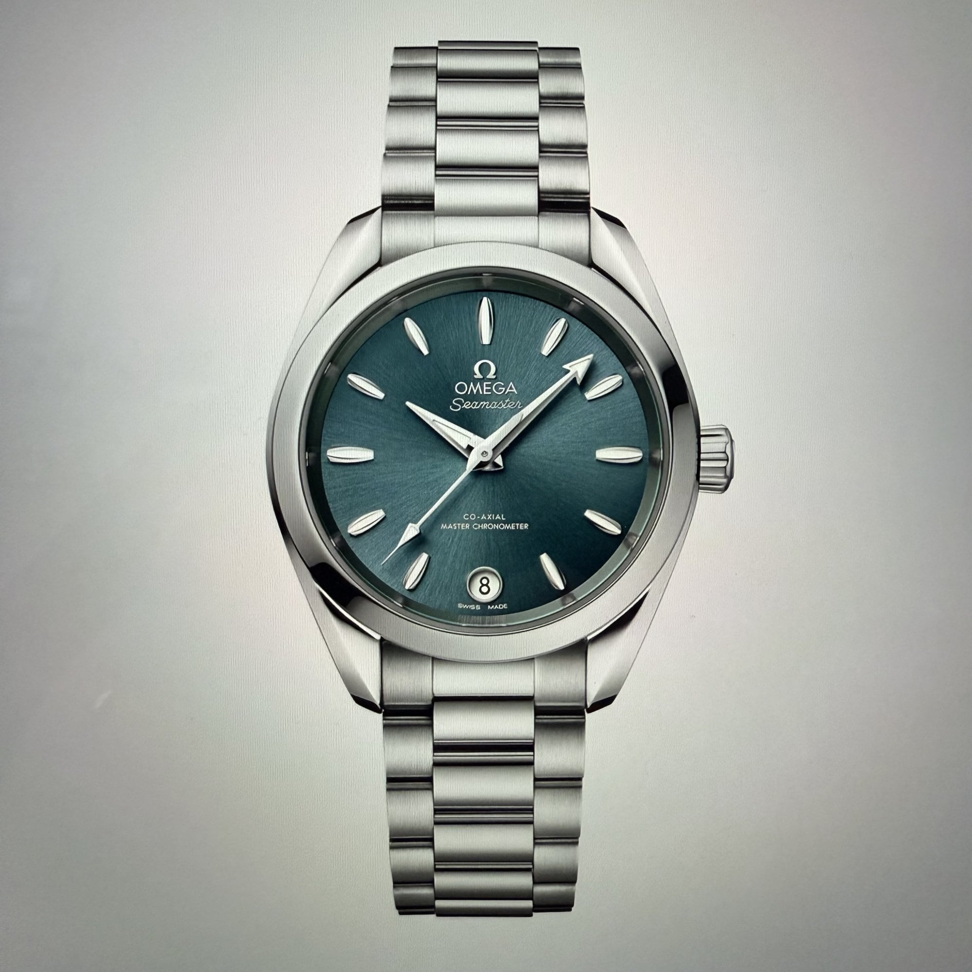 Aqua Terra Shades Lagoon Green 34mm- Unworn with Box and Papers