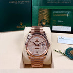Day-Date 40 Everose Gold Diamond Paved - Unworn Box & Papers 2025