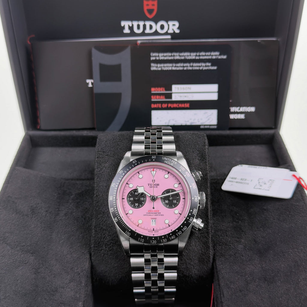 Black Bay Chrono Miami Pink Factory Stickers - Unworn with Box and Papers 2026