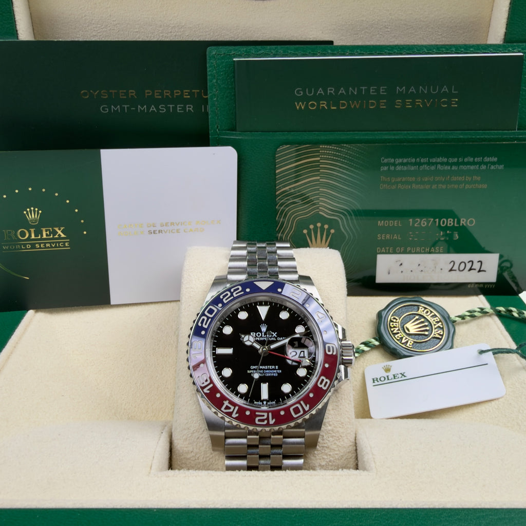 Rolex GMT Master II Pepsi - Box and Papers 2022 Unpolished (DMC)