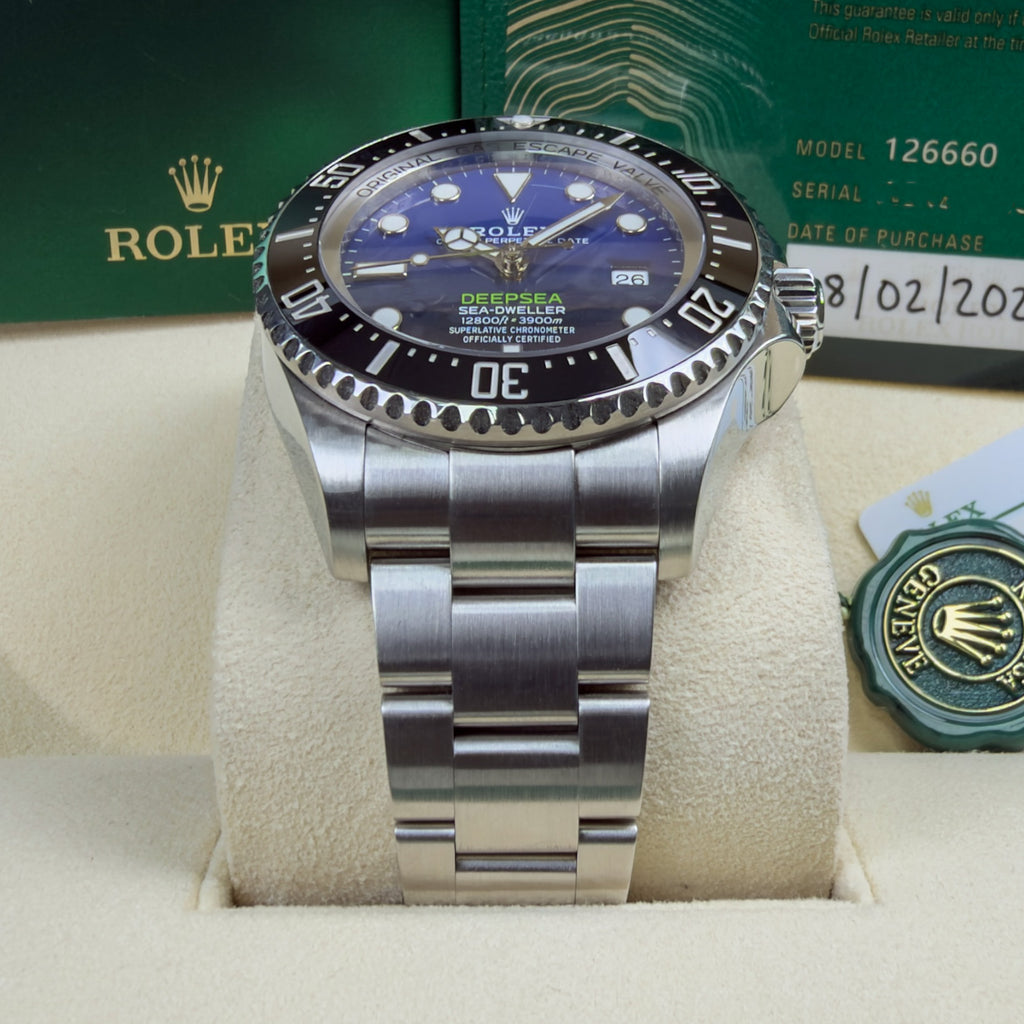 Rolex Sea Dweller Deep Sea D Blue - Box and Papers February 2021