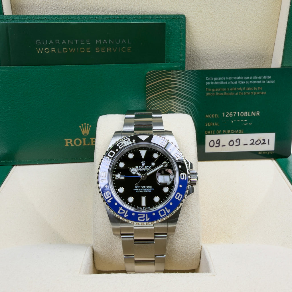 Rolex GMT Master II Batman - Box and Papers September 2021