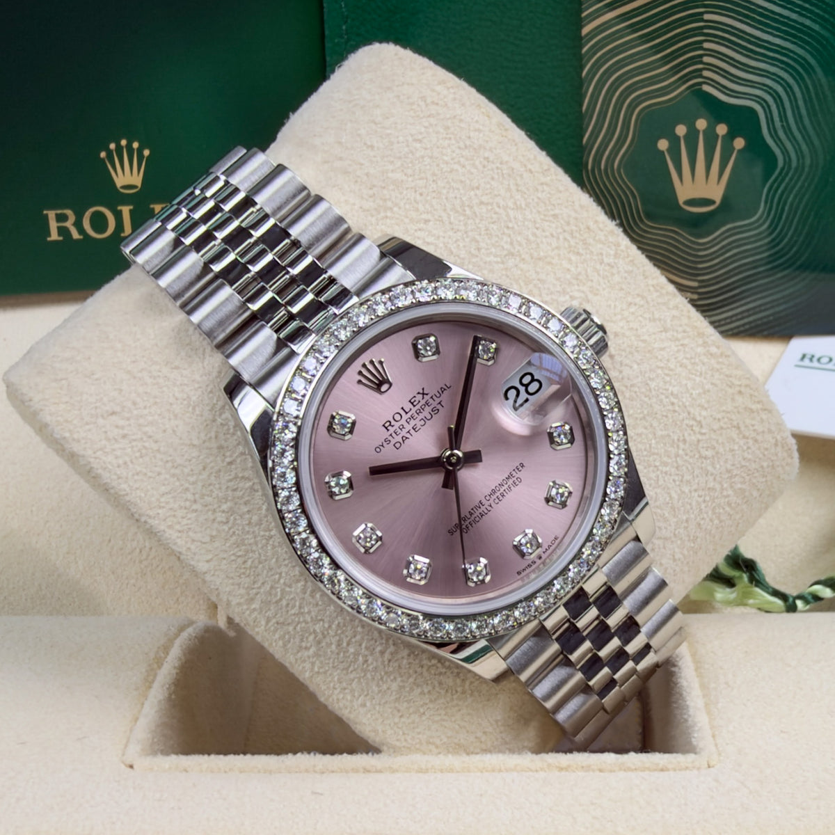 Rolex Datejust Lady 31 Pink Diamond - Box and Papers September 2021