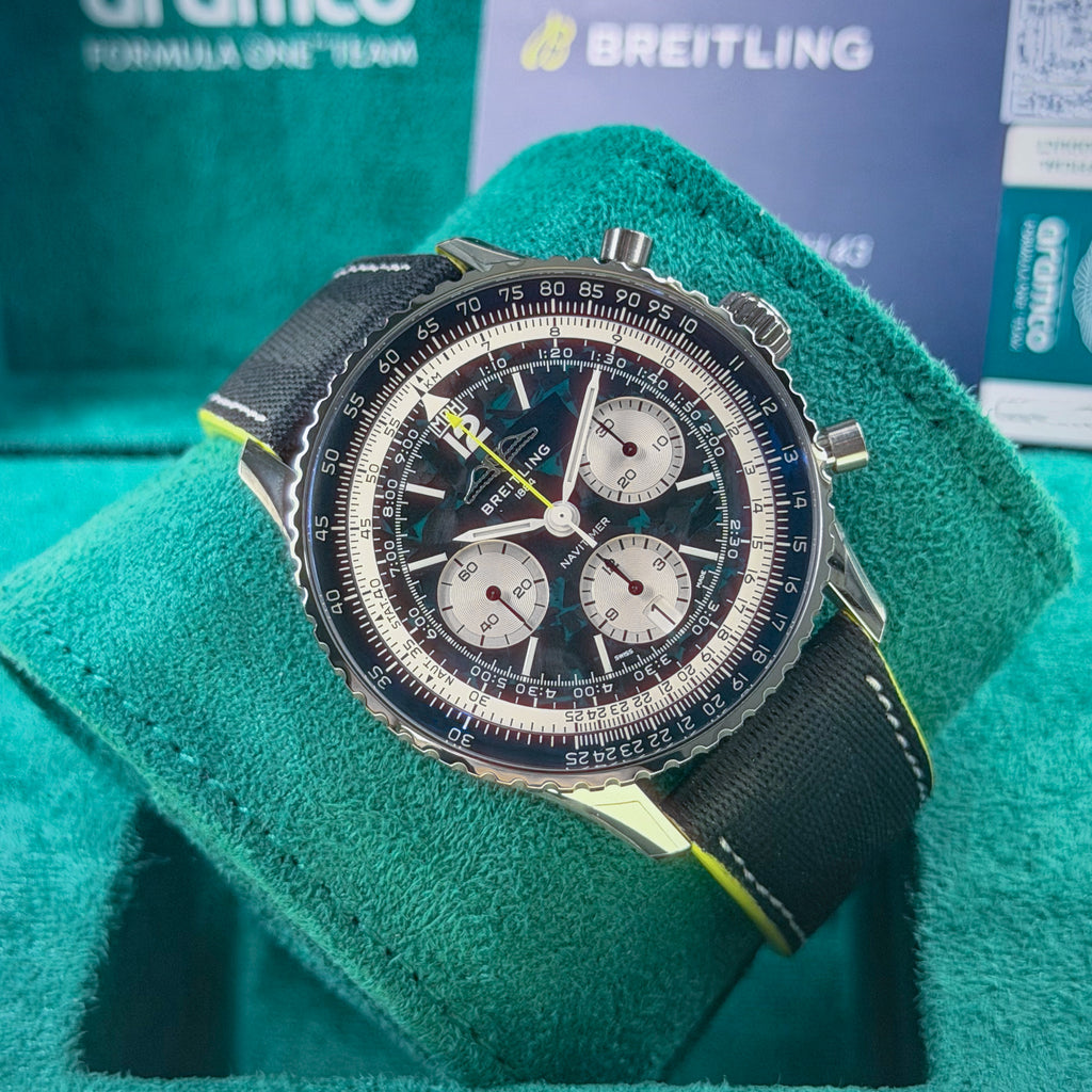 Breitling Navitimer B01 Chronograph Austin Martin Aramco F1 - Unworn Box Papers 2026