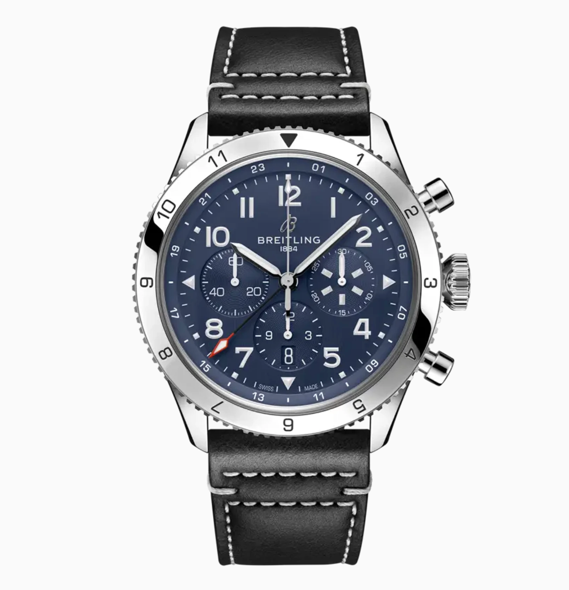 Breitling Super AVI B04 Chronograph GMT 46 Tribute to Vought F4U Corsair Blue Dial Stainless steel